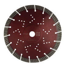 Hot Press segmented turbo diamond saw blade for dry cutting granite /45pcs cooling holes